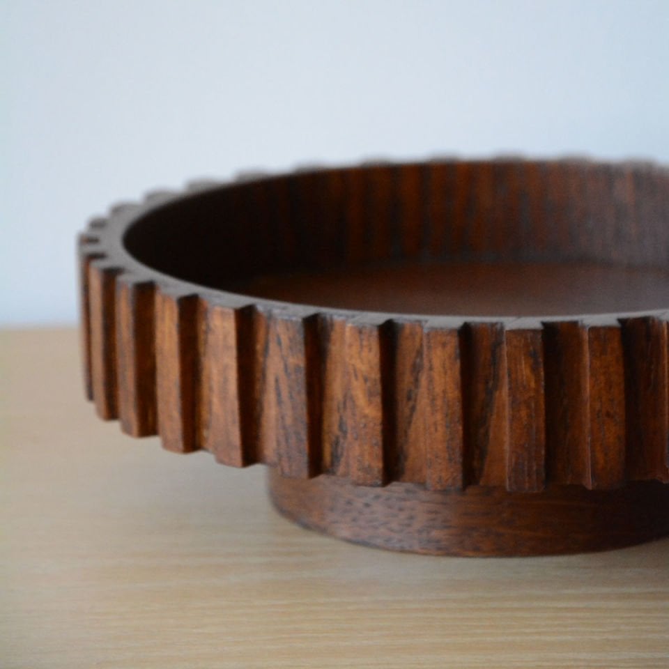 Masif Ahşap Dönen Servis Tepsisi -  DOCIA Serisi