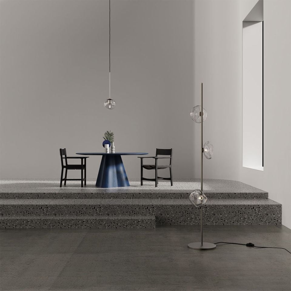 Masif Ahşap Masa – LAGOON Serisi Navy Blue