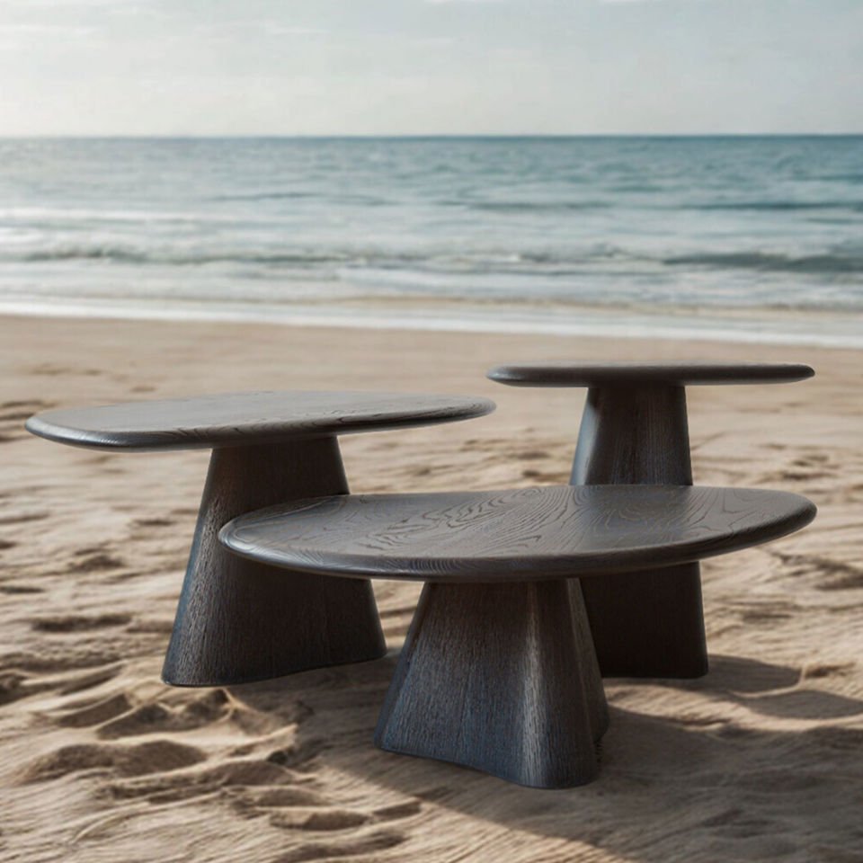 Solid Wood Coffee Table Set – LAGOON Series