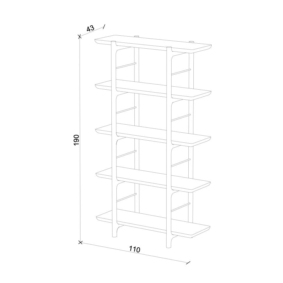 Ahşap Kitaplık 1 – HOMELAND Serisi Dark