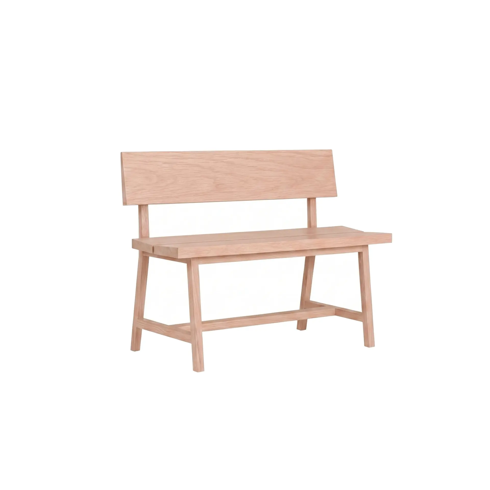 Ahşap Bank - PI Serisi, Sırtlıklı Raw - 120 CM