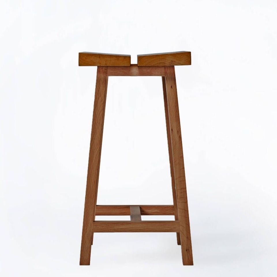 Ahşap Bar Taburesi - PI Serisi, Alçak Forest