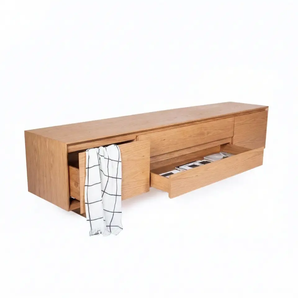 Ahşap TV Ünitesi – BEAM Serisi Raw