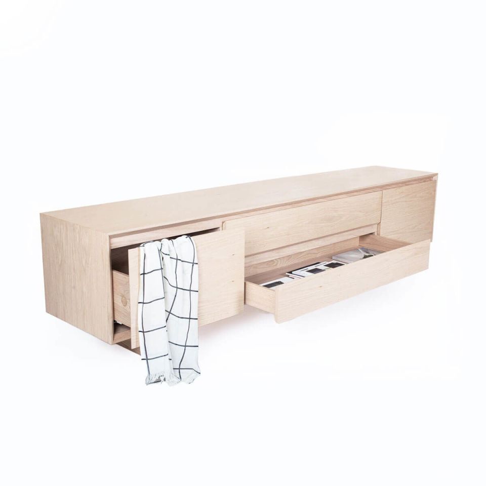 Ahşap TV Ünitesi – BEAM Serisi Raw