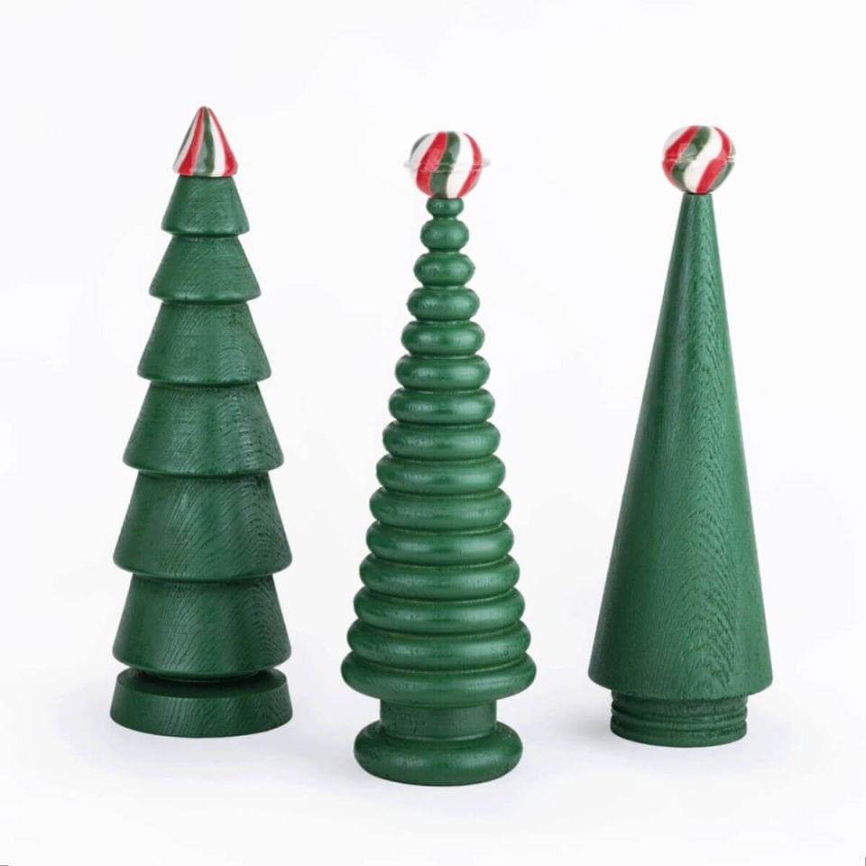 Seramik Başlıklı Büyük Boy Yılbaşı Ağacı Seti Irish Green