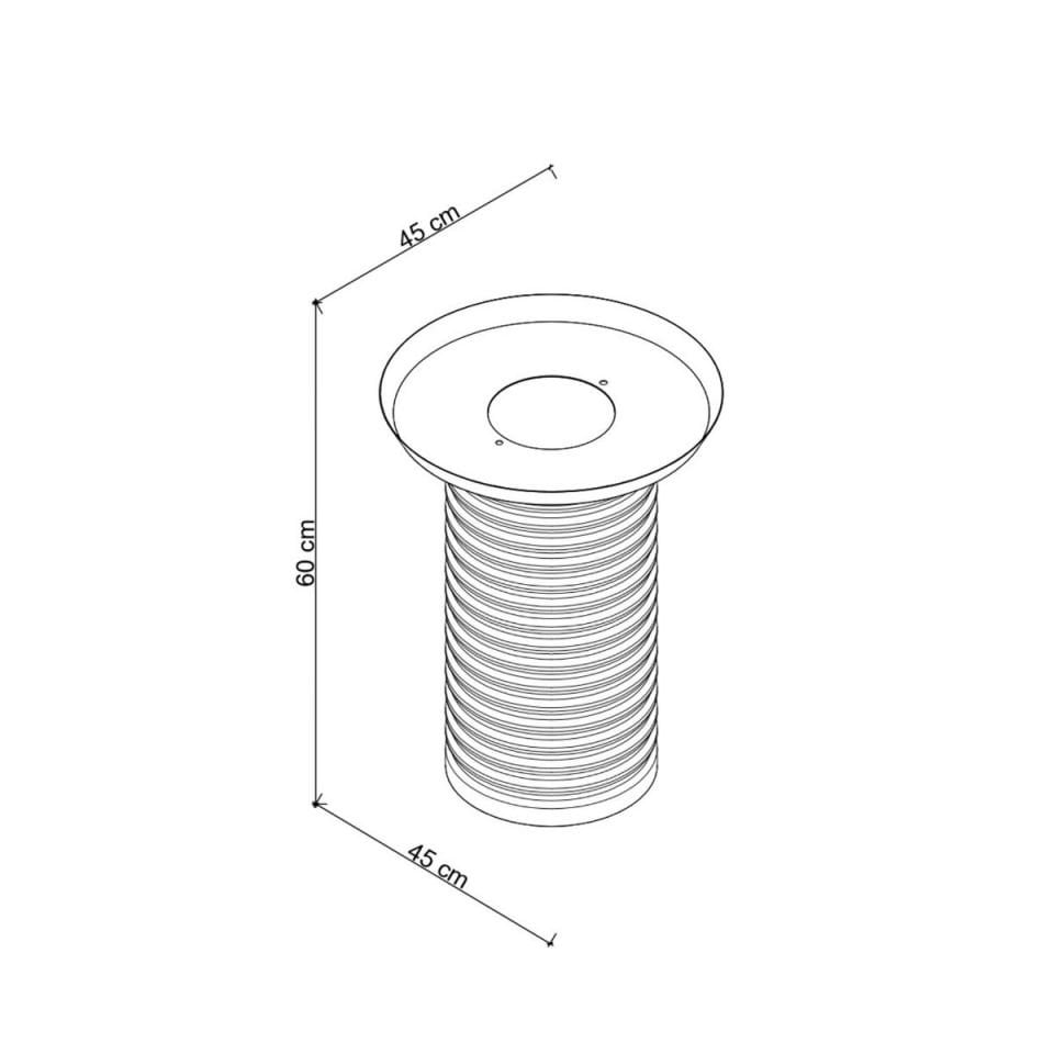 Silver Rengi Sedir Yan Sehpa – SOFRA Serisi Honey