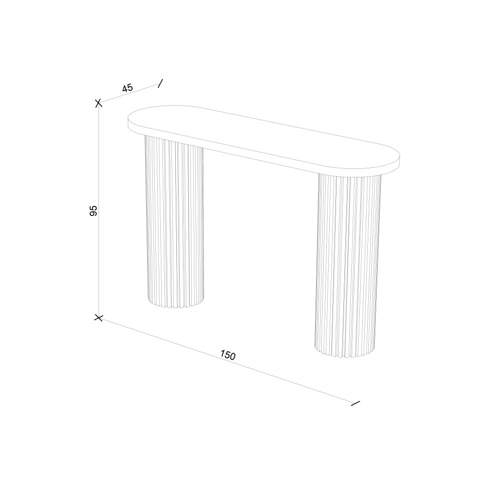 Masif Ahşap Dresuar – DOCIA Serisi Raw