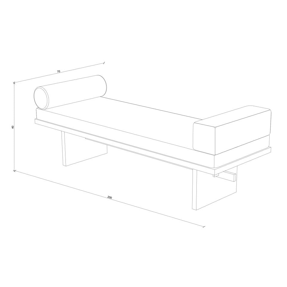 Meşe Daybed – KAMA Serisi Honey