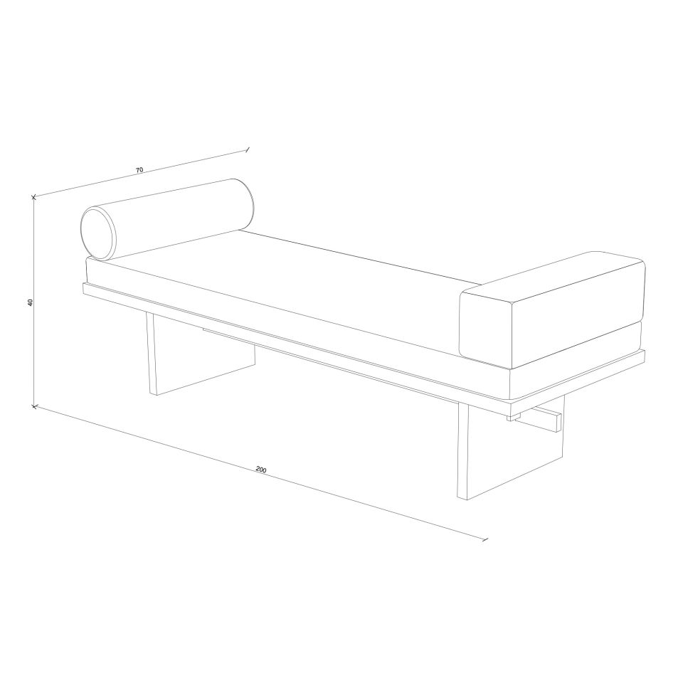 Meşe Daybed – KAMA Serisi Dark