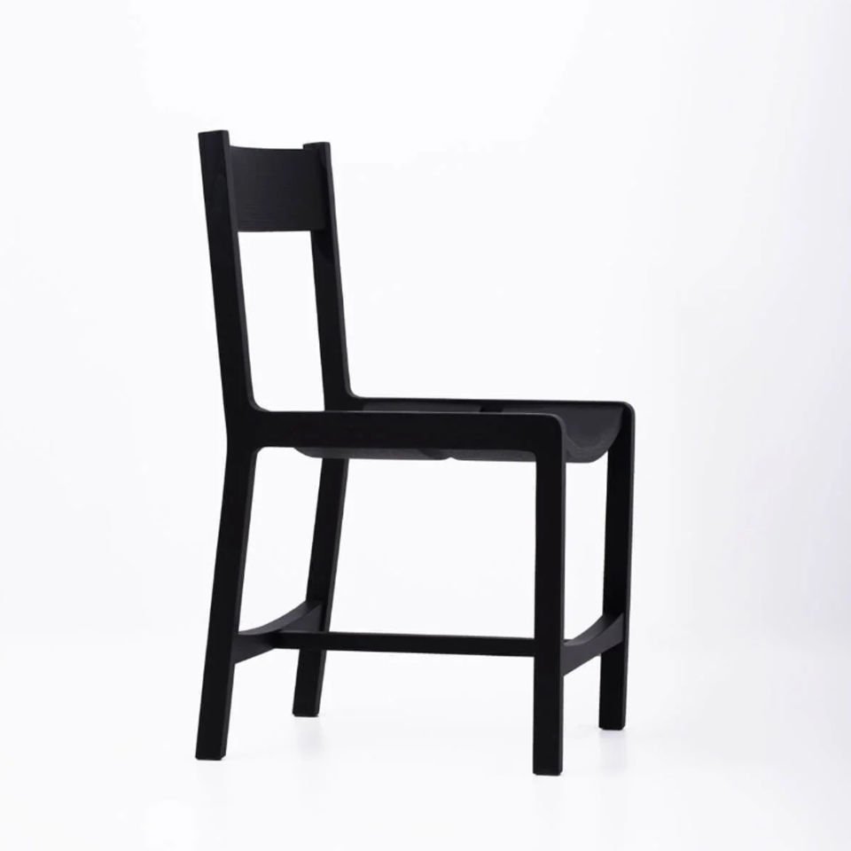 Masif Ahşap Sandalye - BENT Serisi Black