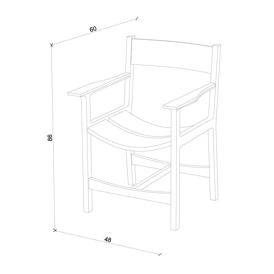 Masif Ahşap Sandalye 1 - BENT Serisi Forest