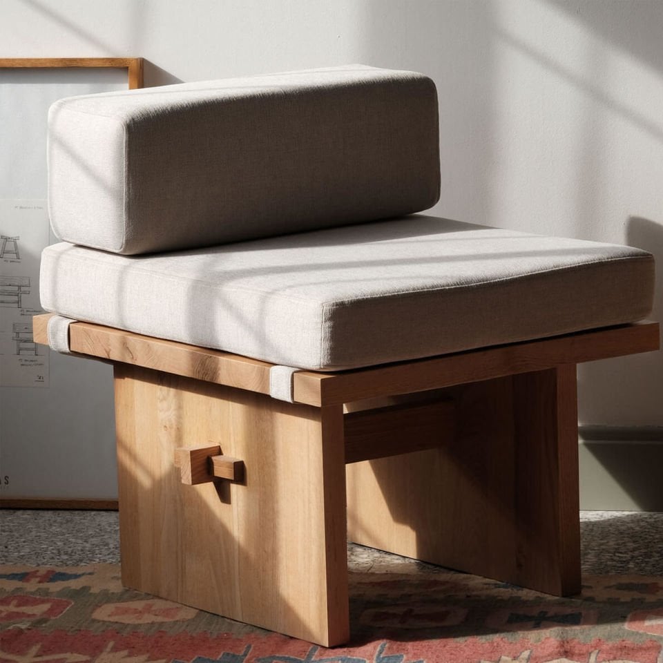 Ahşap Berjer – KAMA Serisi Raw