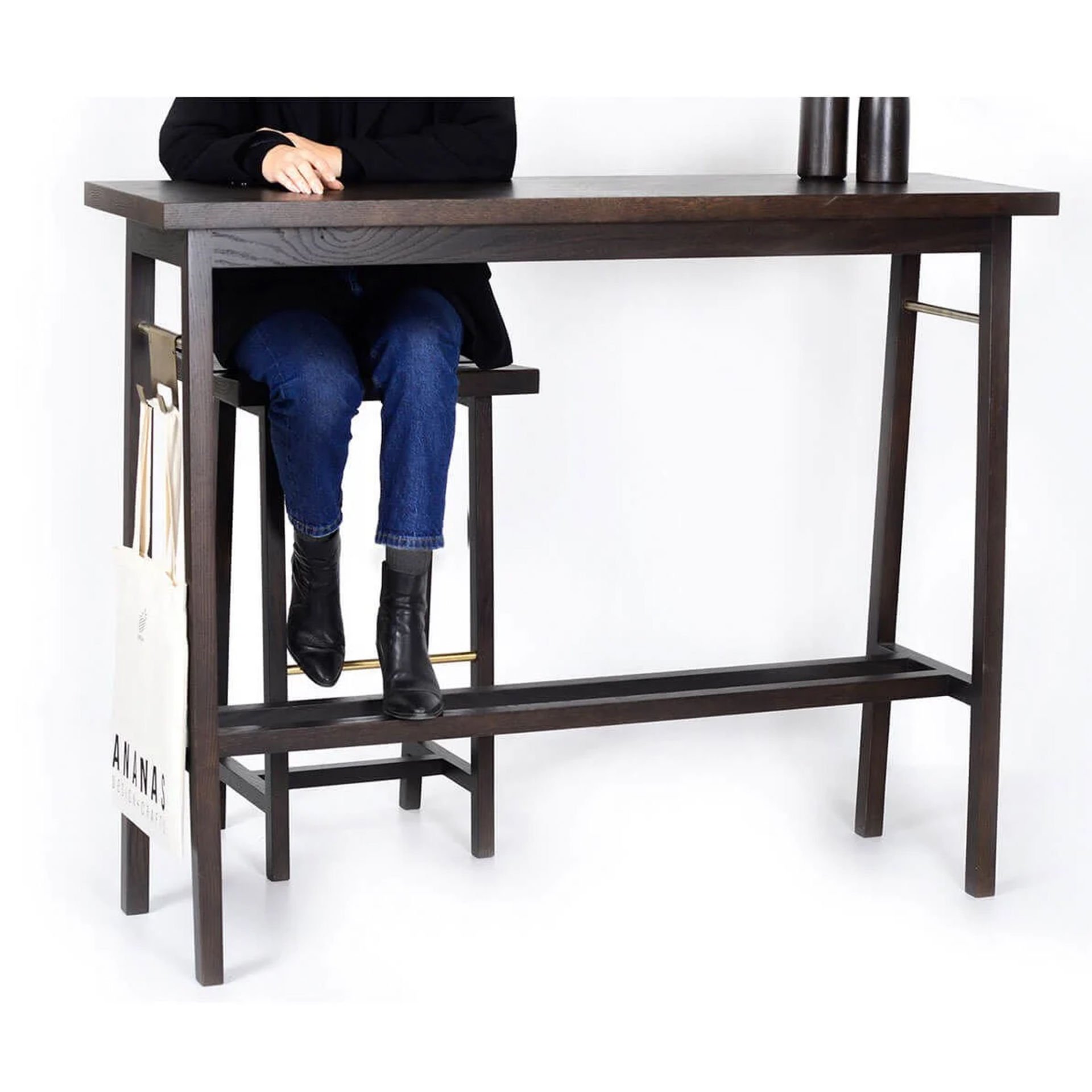 Ahşap Bar Masası – PI Serisi Dark