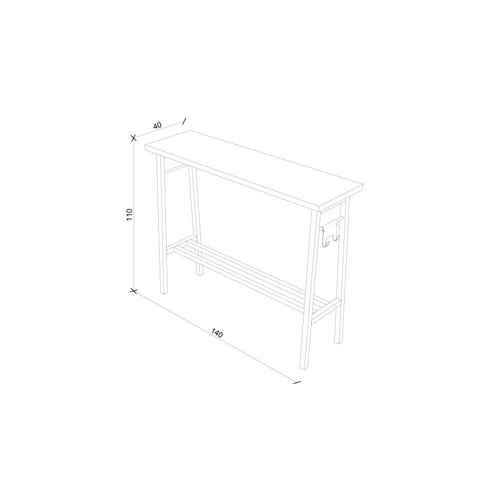Ahşap Bar Masası – PI Serisi Dark