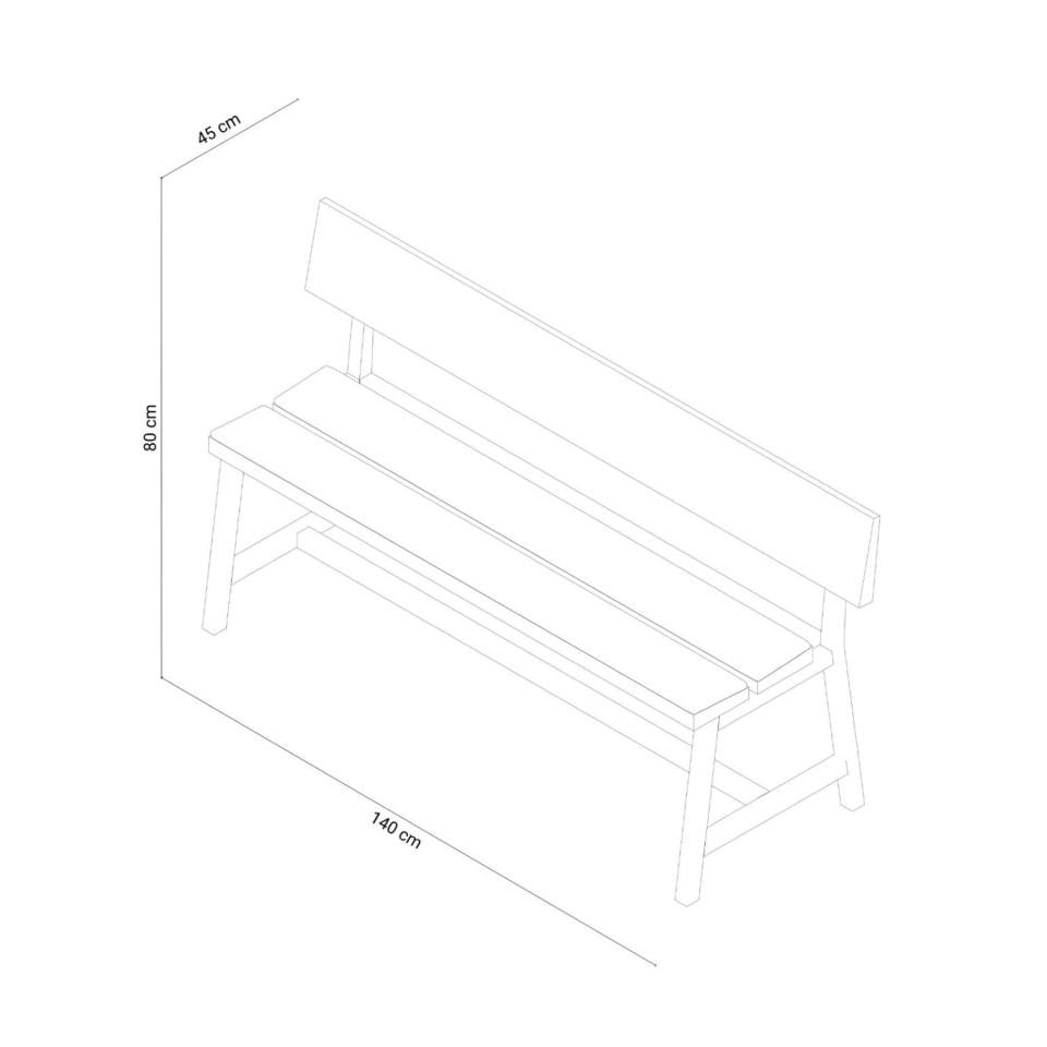 Ahşap Bank – PI Serisi, Döşemeli Raw