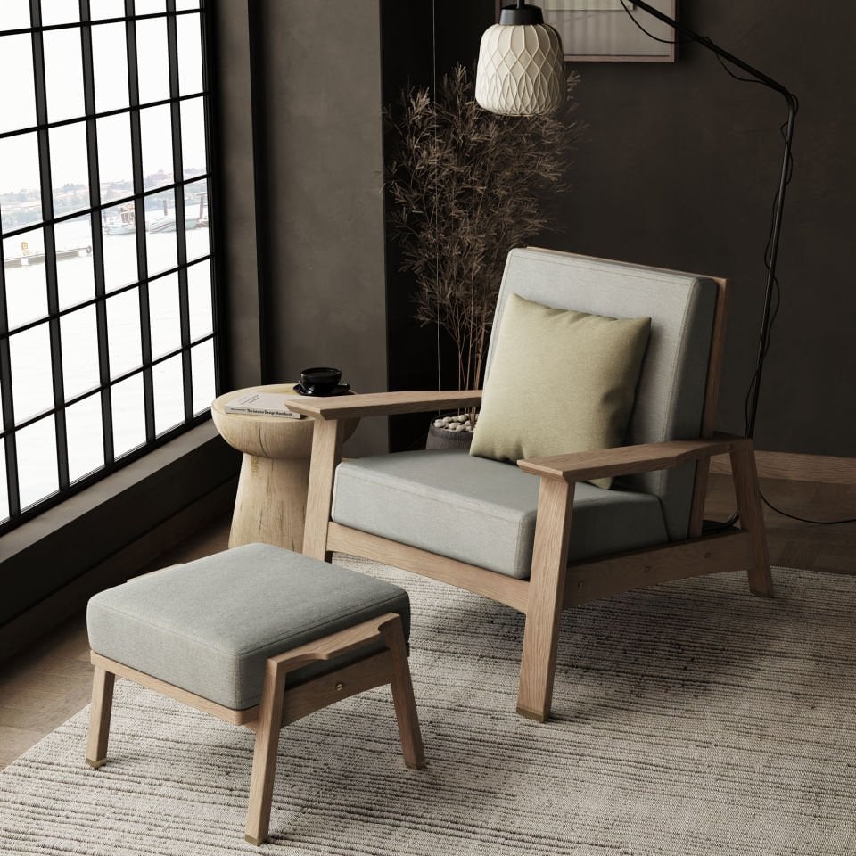 Ahşap Berjer - AKİTA Serisi, Meşe