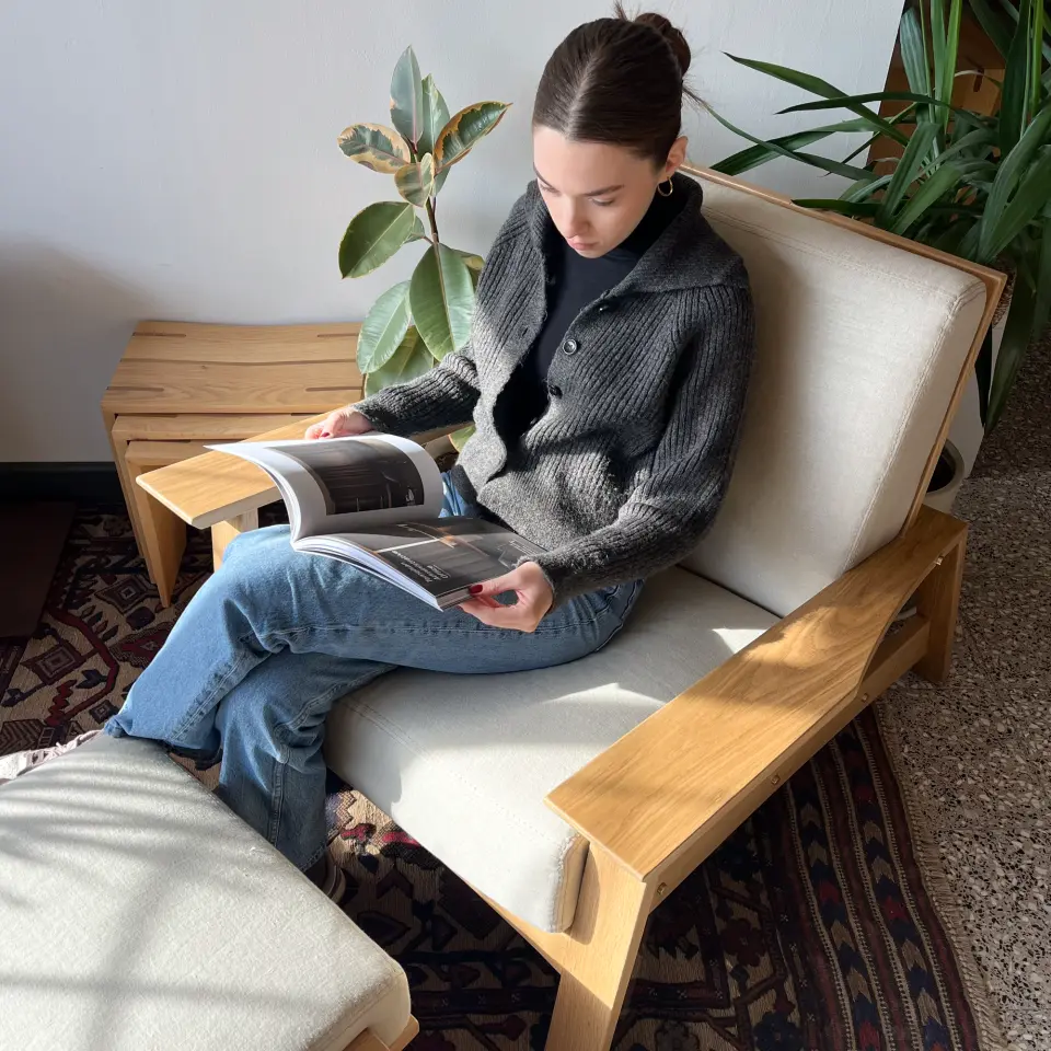 Ahşap Berjer - AKİTA Serisi, Meşe