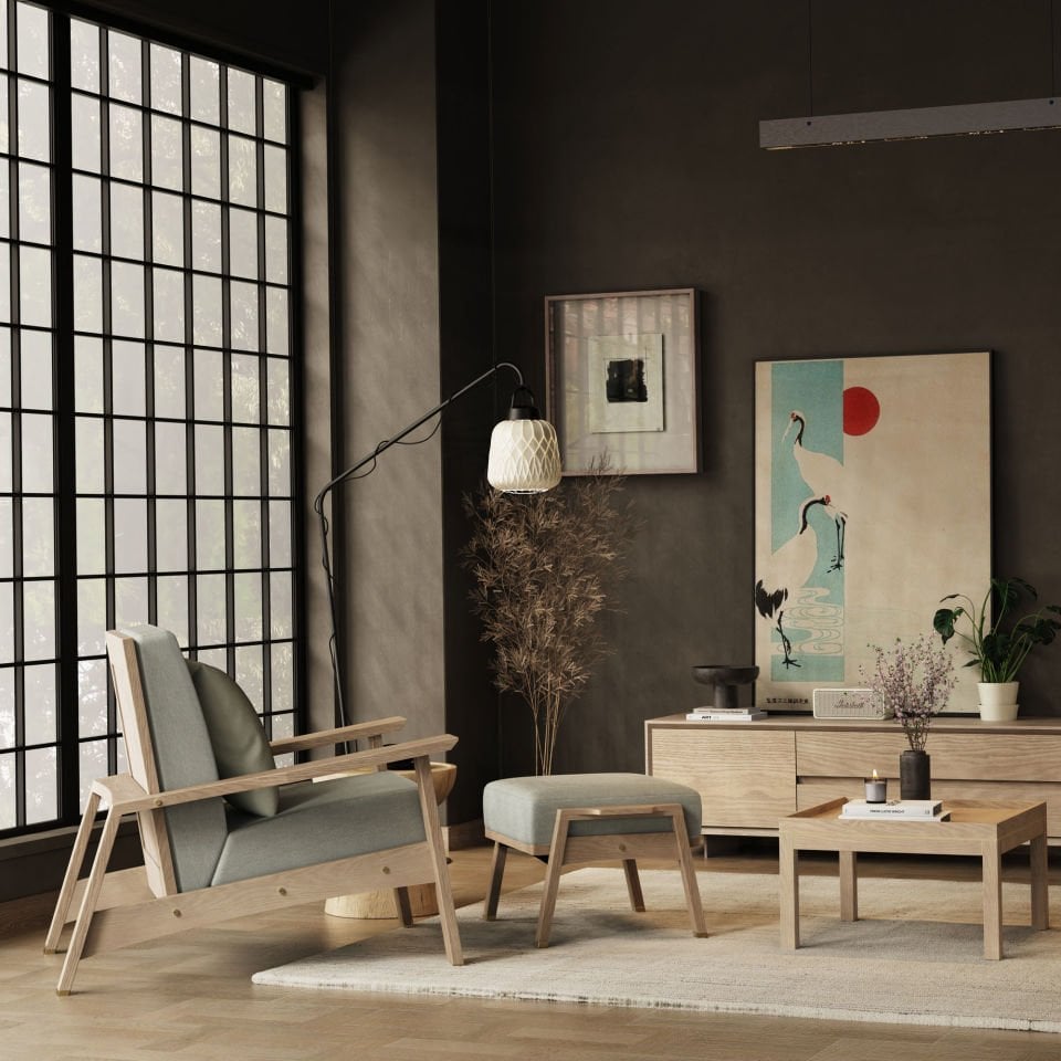 Ahşap Ayak Uzatma Pufu - AKİTA Serisi, Meşe