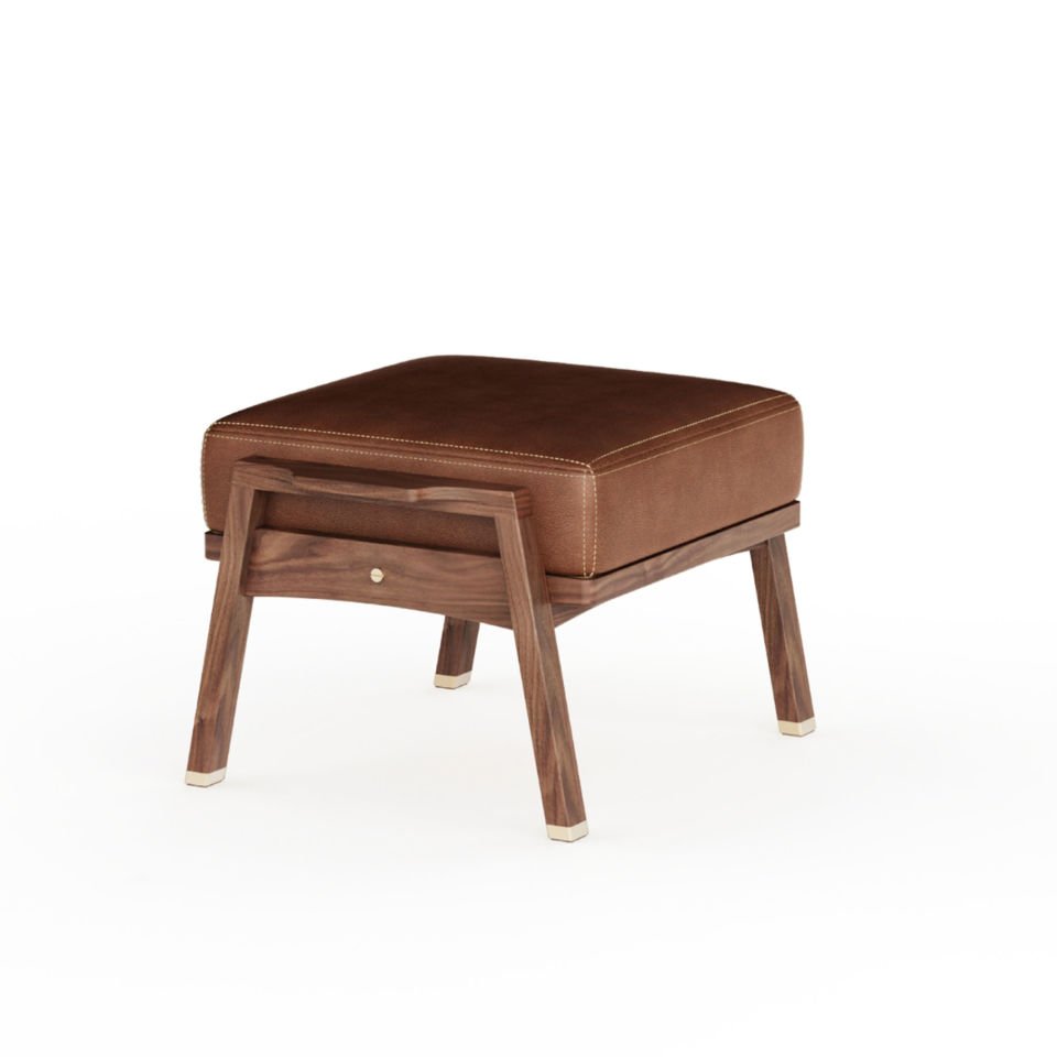 Ahşap Ayak Uzatma Pufu - AKİTA Serisi, Ceviz