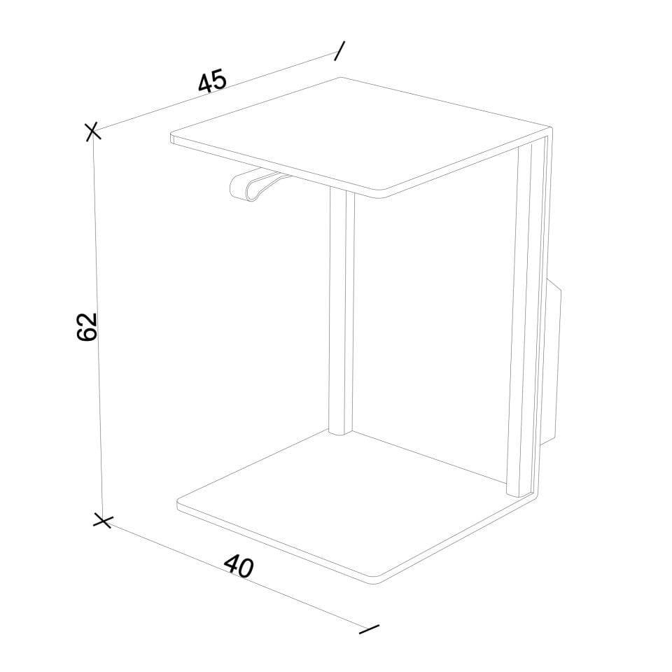 Ahşap C Sehpa - SALON TRIO, Ceviz