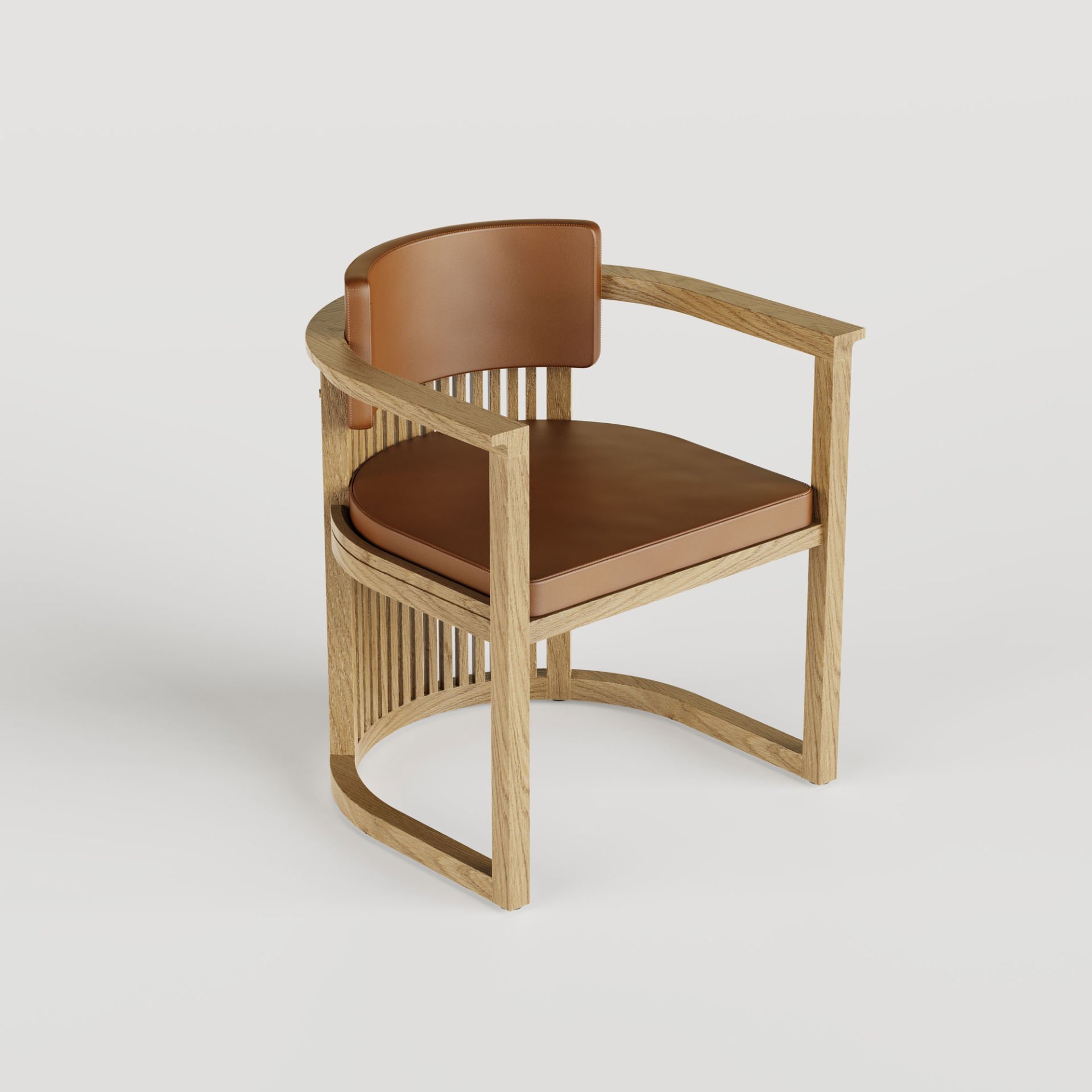 Masif Ahşap Sandalye, Çıtalı - DOCIA Serisi