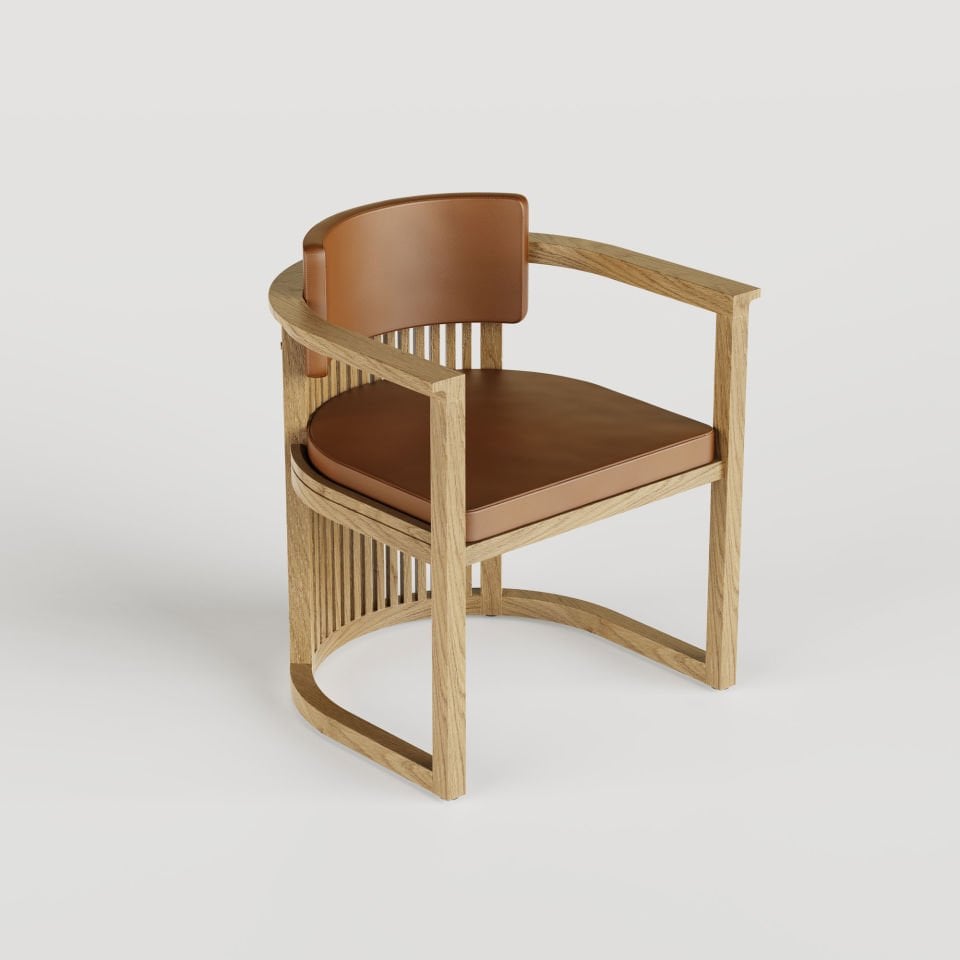 Masif Ahşap Sandalye, Çıtalı - DOCIA Serisi