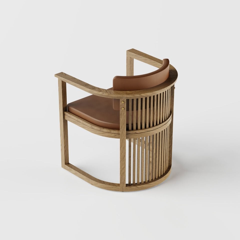 Masif Ahşap Sandalye, Çıtalı - DOCIA Serisi