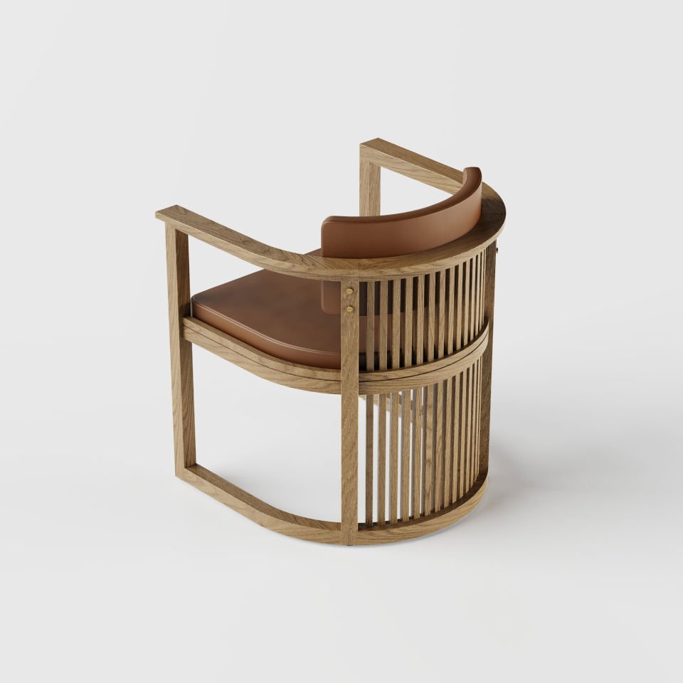 Masif Ahşap Sandalye, Çıtalı - DOCIA Serisi