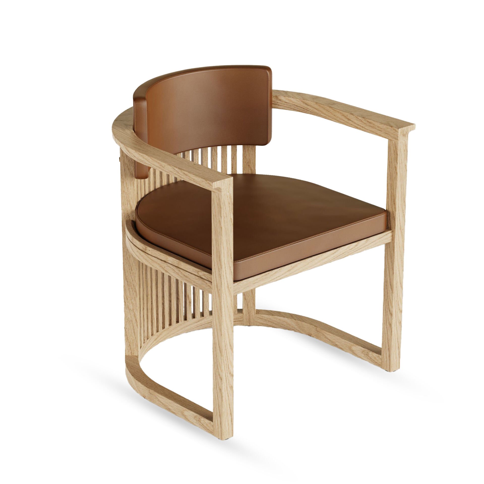 Masif Ahşap Sandalye, Çıtalı - DOCIA Serisi Raw