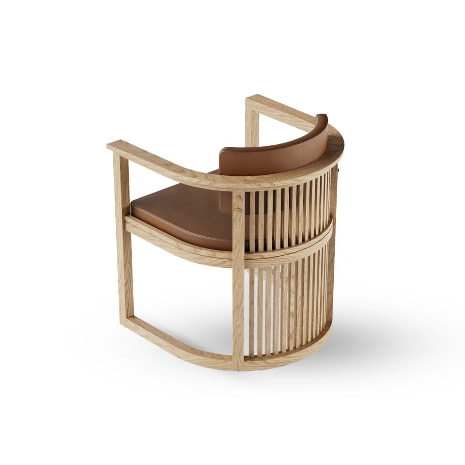 Masif Ahşap Sandalye, Çıtalı - DOCIA Serisi Raw