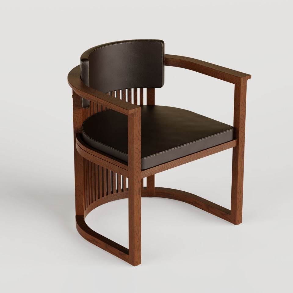 Masif Ahşap Sandalye, Çıtalı - DOCIA Serisi Forest