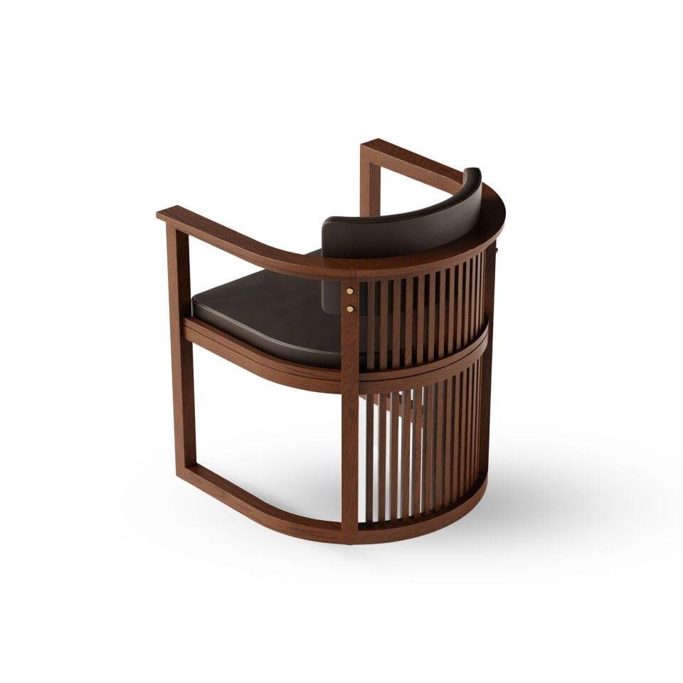 Masif Ahşap Sandalye, Çıtalı - DOCIA Serisi Forest