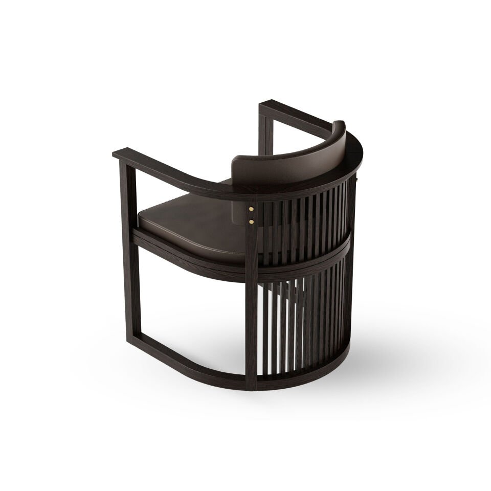 Masif Ahşap Sandalye, Çıtalı - DOCIA Serisi Black