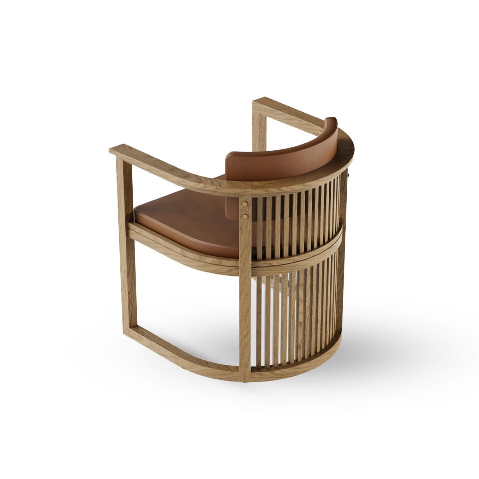 Masif Ahşap Sandalye, Çıtalı - DOCIA Serisi Honey