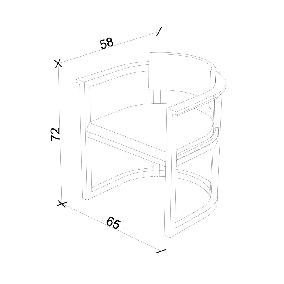 Ahşap Sandalye - DOCIA Serisi Honey