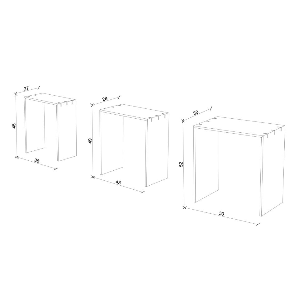 Ahşap Zigon - KIRLANGIÇ Serisi, Meşe Kahverengi