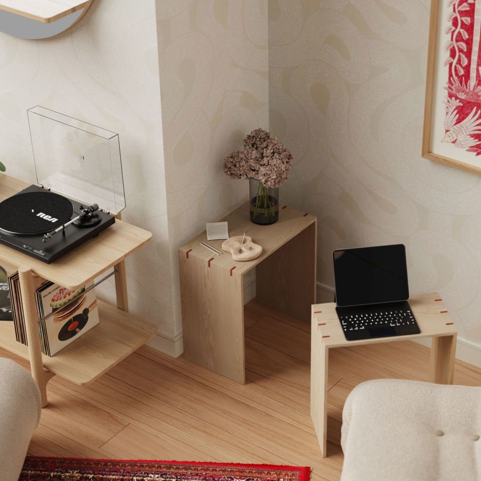 Ahşap Zigon - KIRLANGIÇ Serisi, Meşe Kırmızı