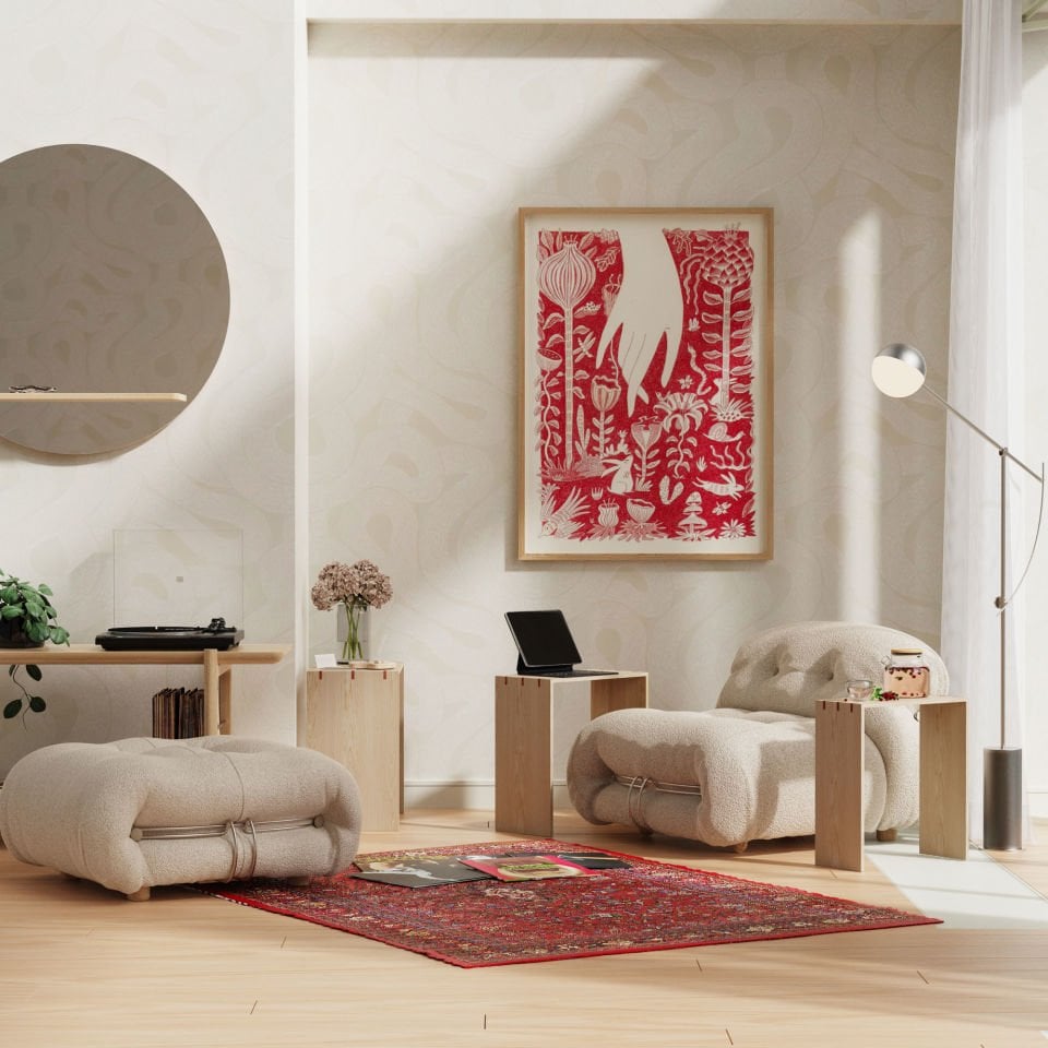 Ahşap Zigon - KIRLANGIÇ Serisi, Meşe Kırmızı