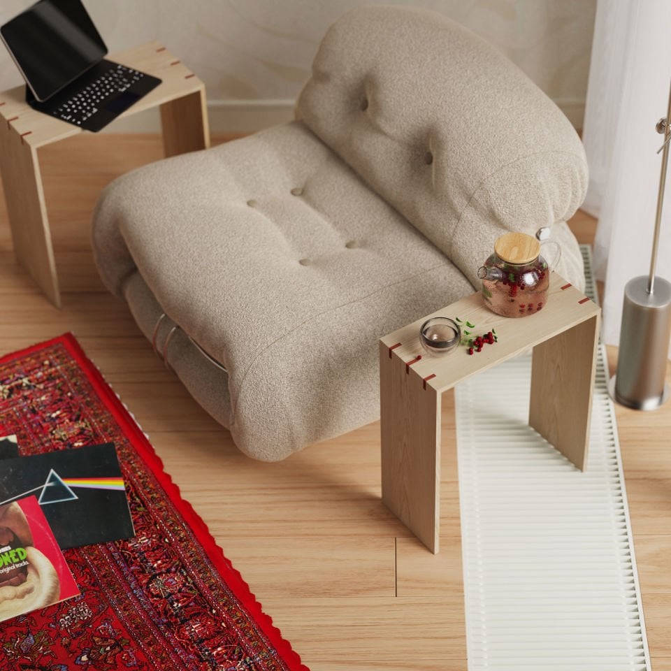 Ahşap Zigon - KIRLANGIÇ Serisi, Meşe Kırmızı