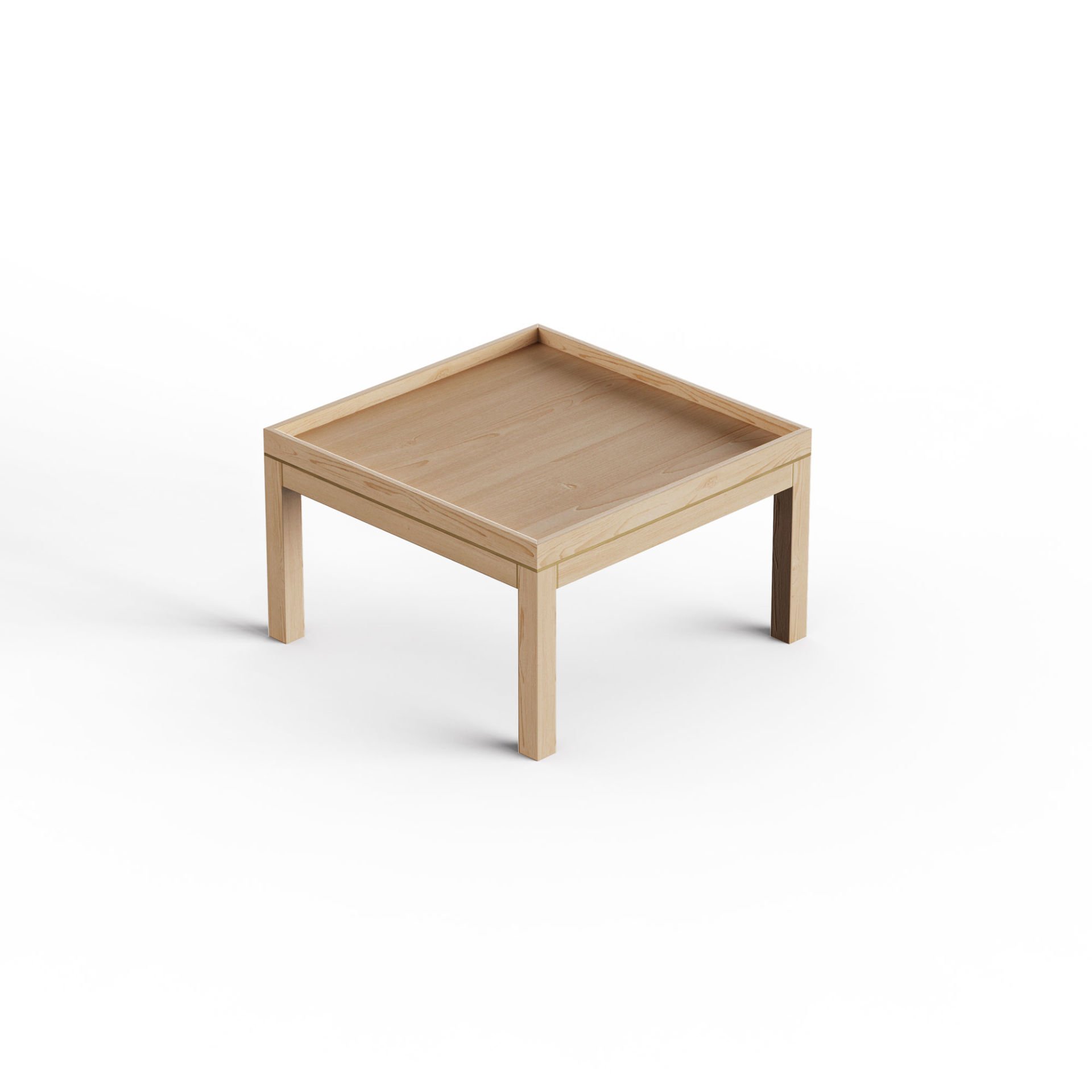 Ahşap Orta Sehpa - EDGE Serisi, Meşe Raw