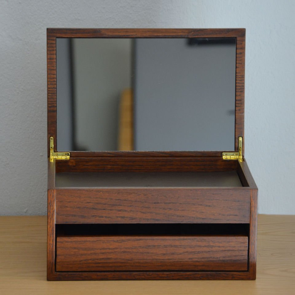 Aynalı Ahşap Organizer - PARAMARIBO Serisi