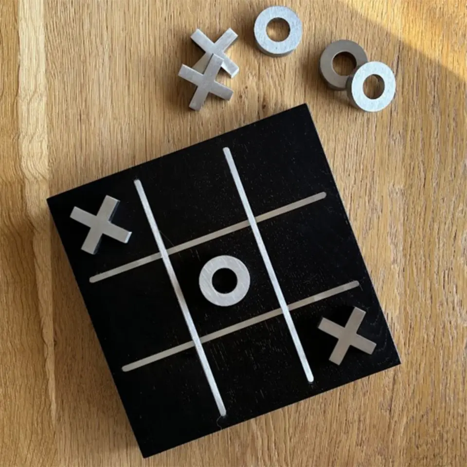 Masif Ahşap XOX - Dekoratif Oyun Tablası