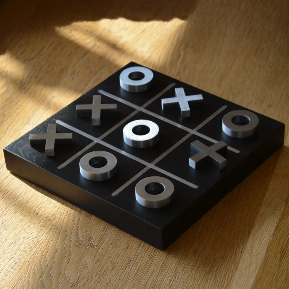 Masif Ahşap XOX - Dekoratif Oyun Tablası