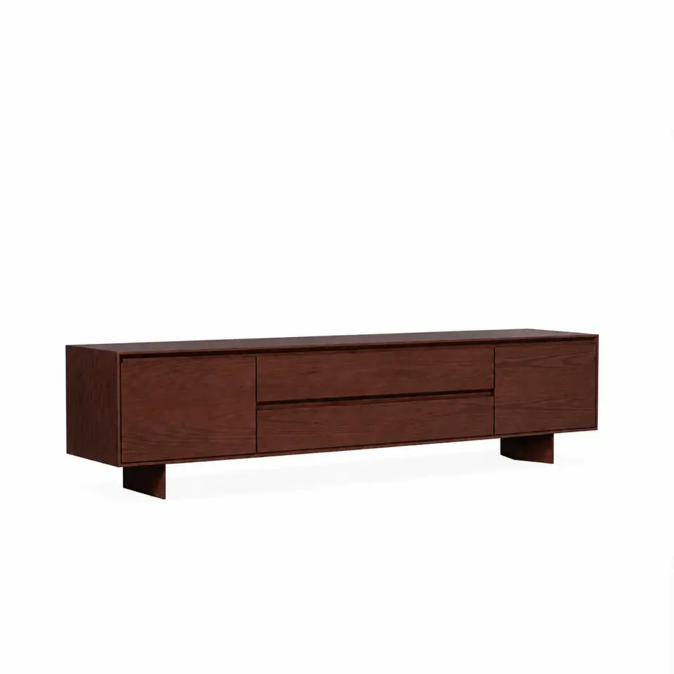 Solid Oak TV Unit – BEAM Series Forest