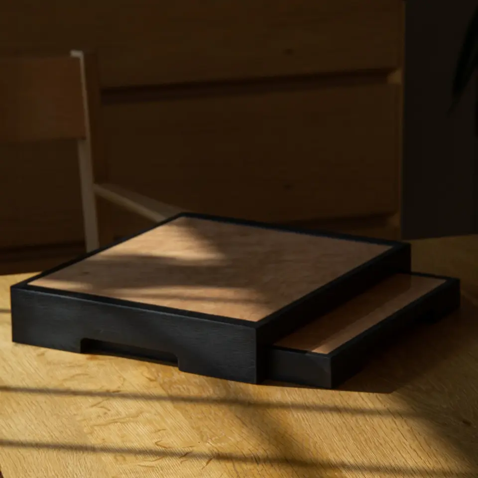 Akçaağaç Ahşap Tepsi Seti - EDGE Serisi