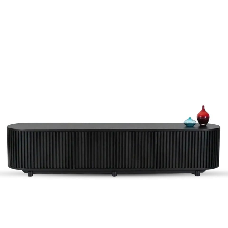 Solid Oak TV Unit - DOCIA Series Dark