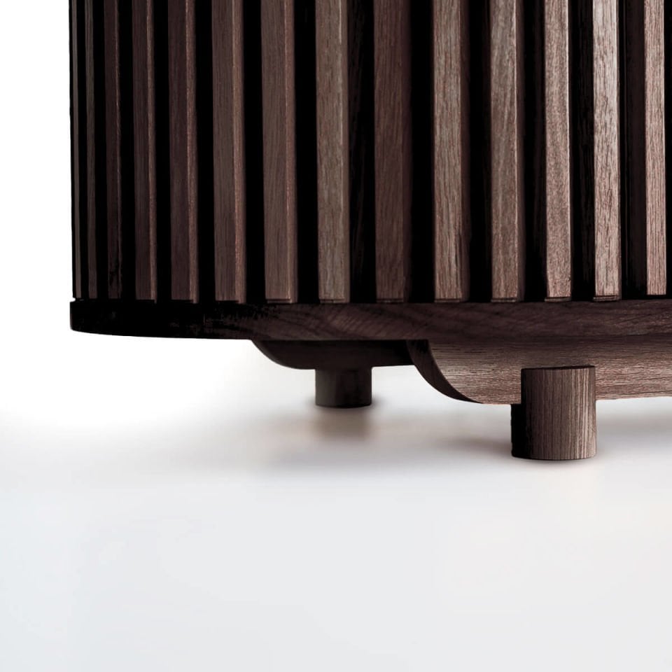 Solid Oak TV Unit - DOCIA Series Dark