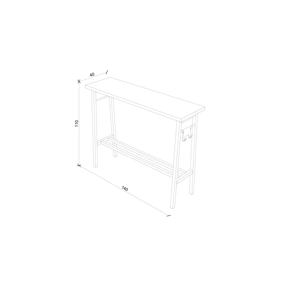 Ahşap Bar Masası – PI Serisi Raw