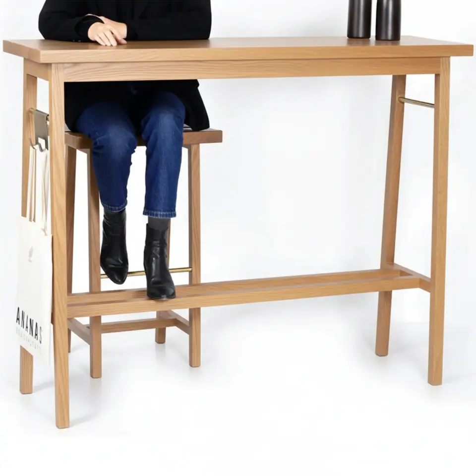 Ahşap Bar Masası – PI Serisi Raw