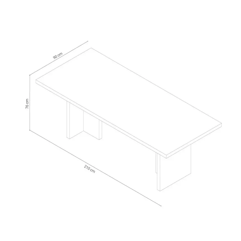 Masif Meşe Masa – BEAM Serisi Raw